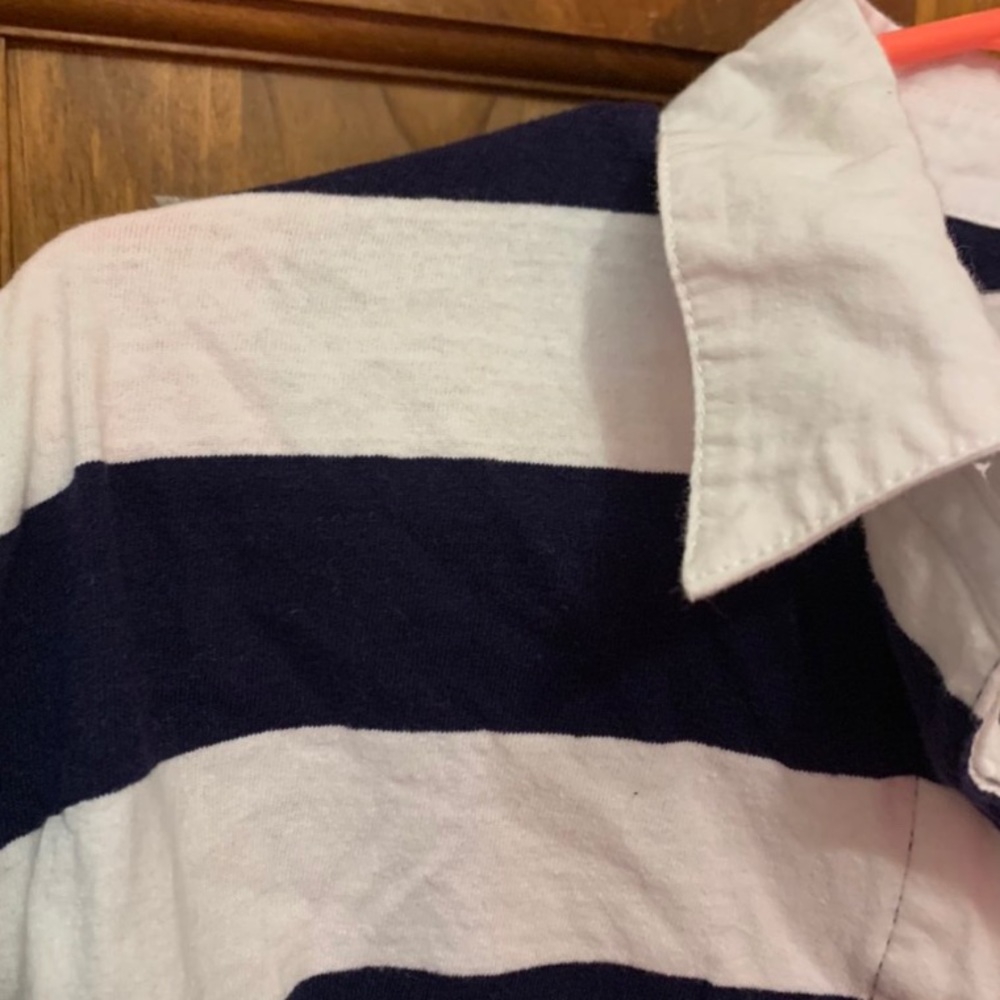Striped Collared Top - Picture 2 of 2